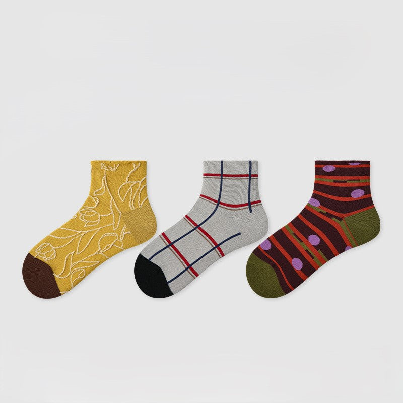 Blazing with Color - Cotton Socks 3 Pairs