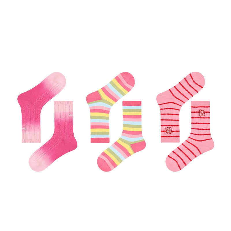 Blazing with Color - Cotton Socks 3 Pairs