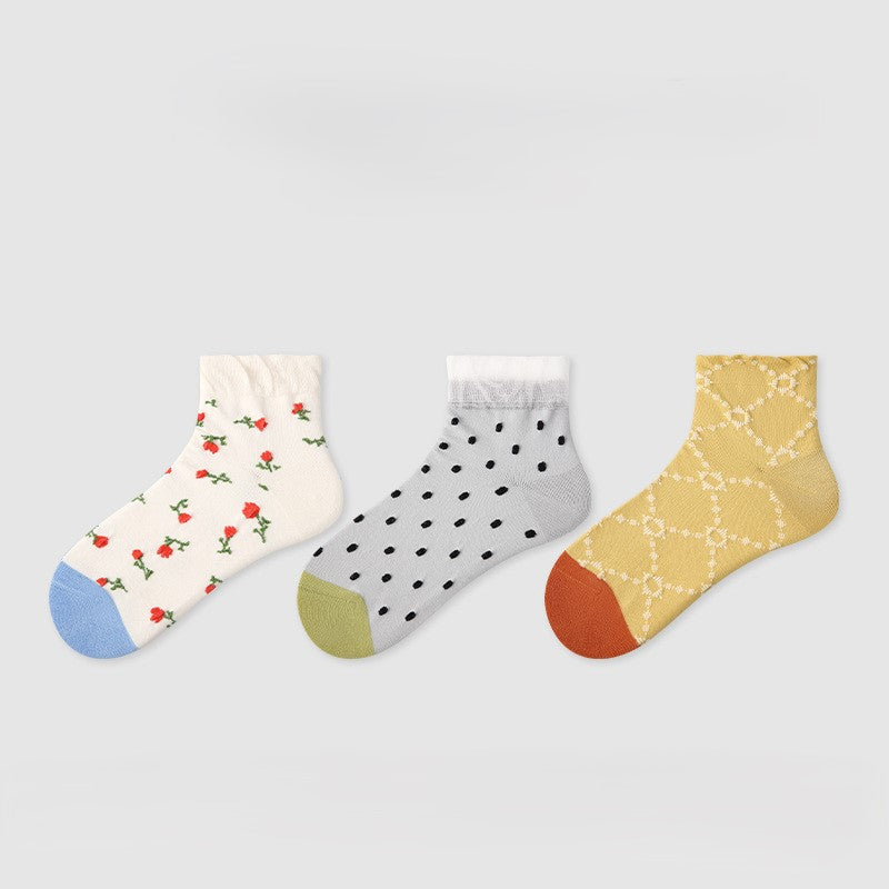 Blazing with Color - Cotton Socks 3 Pairs