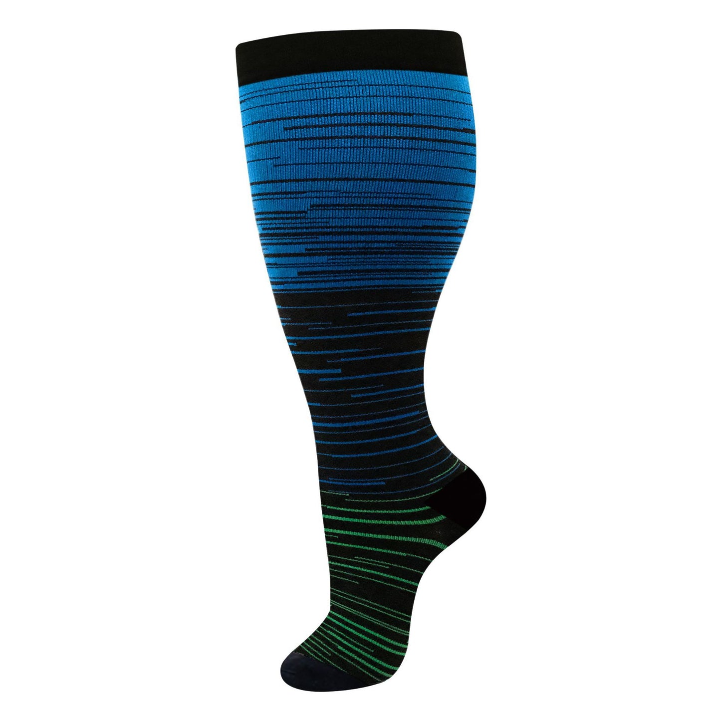 Plus Size Compression Socks Stripes