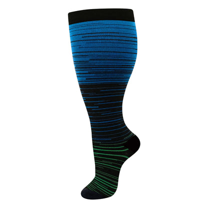 Plus Size Compression Socks Stripes