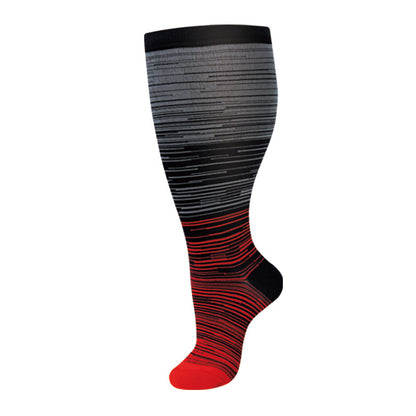 Plus Size Compression Socks Stripes