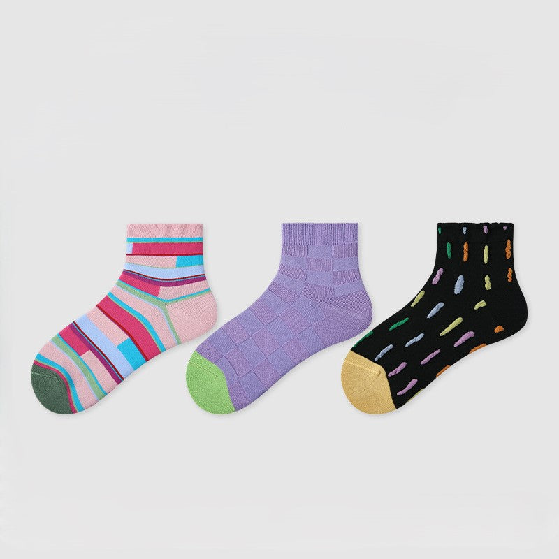 Blazing with Color - Cotton Socks 3 Pairs
