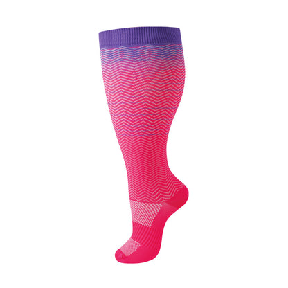 Plus Size Compression Socks Stripes