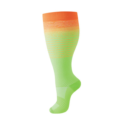 Plus Size Compression Socks Stripes