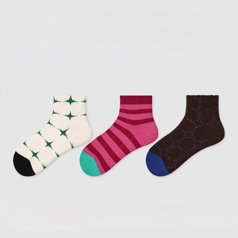Blazing with Color - Cotton Socks 3 Pairs
