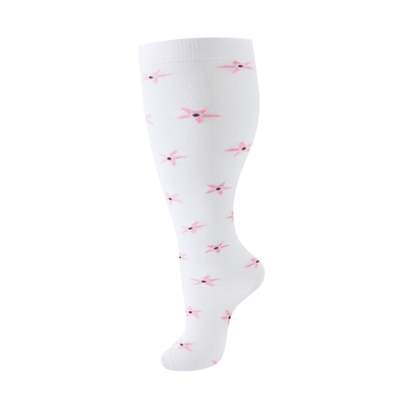Plus Size Compression Socks Stripes