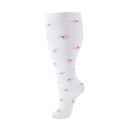 Plus Size Compression Socks Stripes