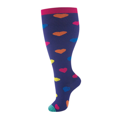 Plus Size Compression Socks Stripes
