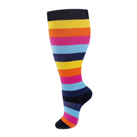 Plus Size Compression Socks Stripes