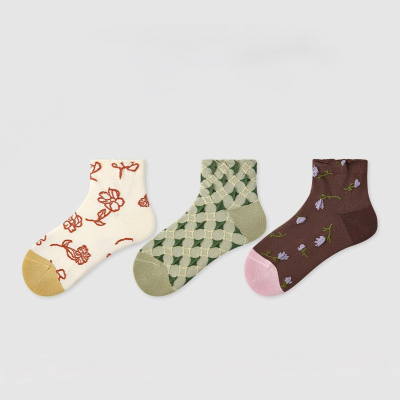 Blazing with Color - Cotton Socks 3 Pairs