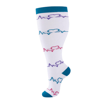 Plus Size Compression Socks Stripes
