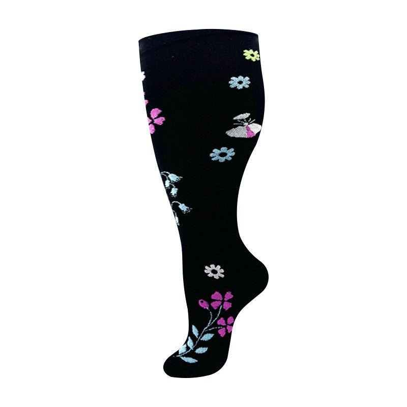 Plus Size Compression Socks Stripes