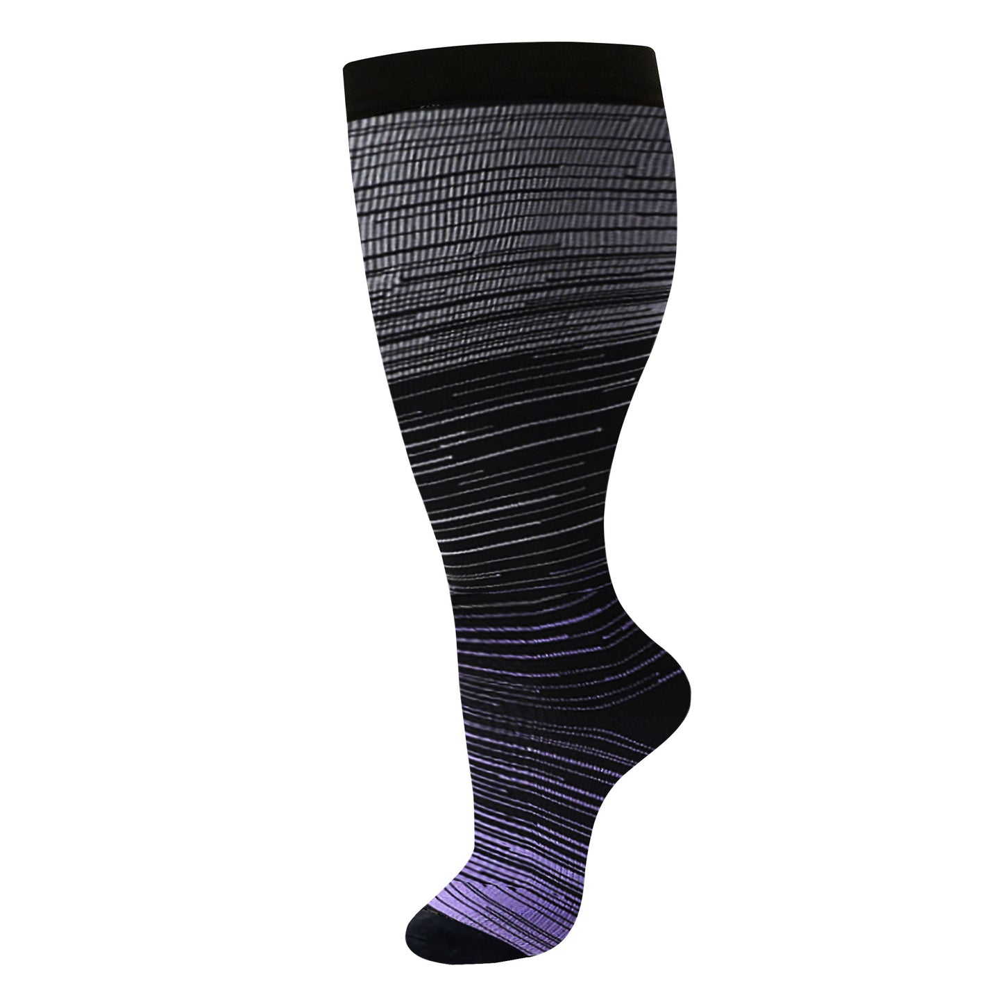 Plus Size Compression Socks Stripes