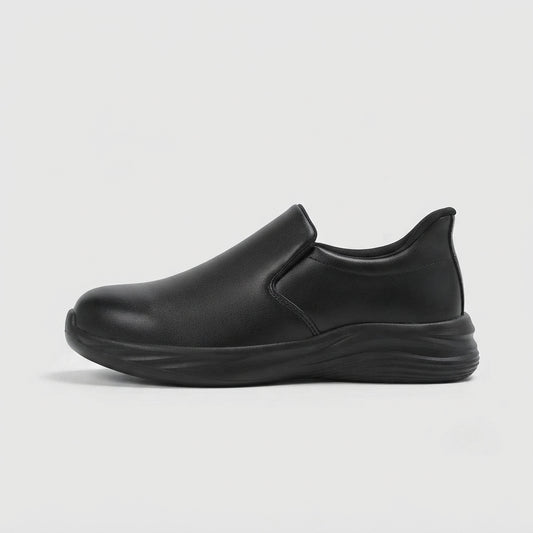 Hands-Free Slip-On Leather Work Shoes for Nurse and Chef