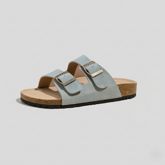Suede Wide Sandals