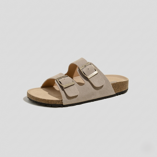 Suede Wide Sandals