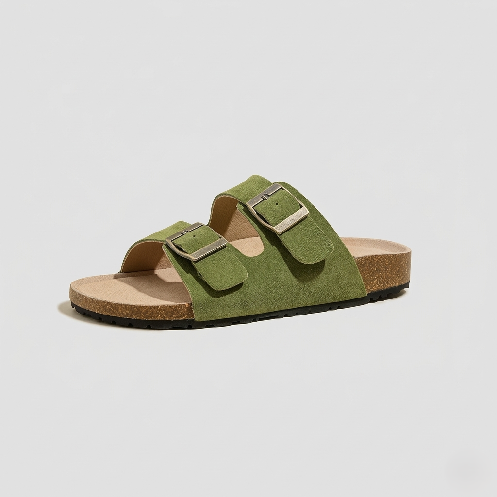 Suede Wide Sandals